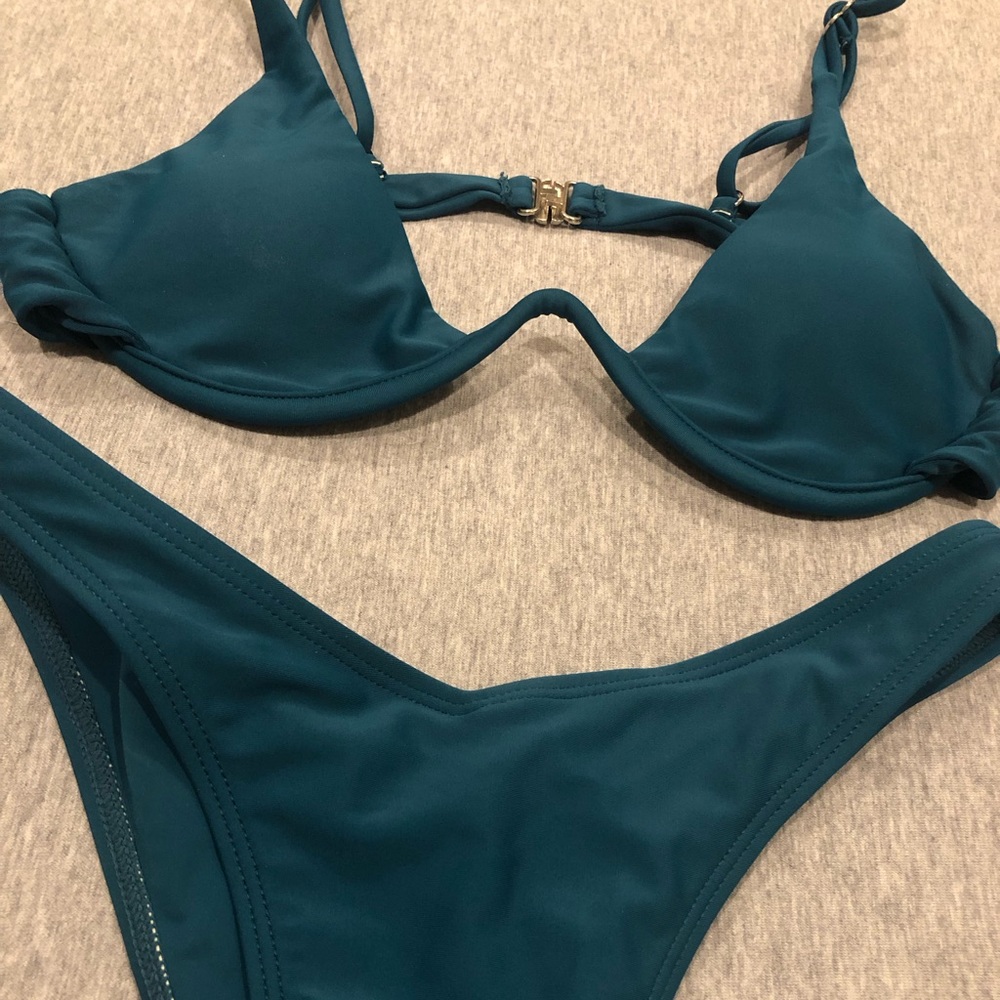 Shein Blue/ Green Jade Bikini - Picture 3 of 4